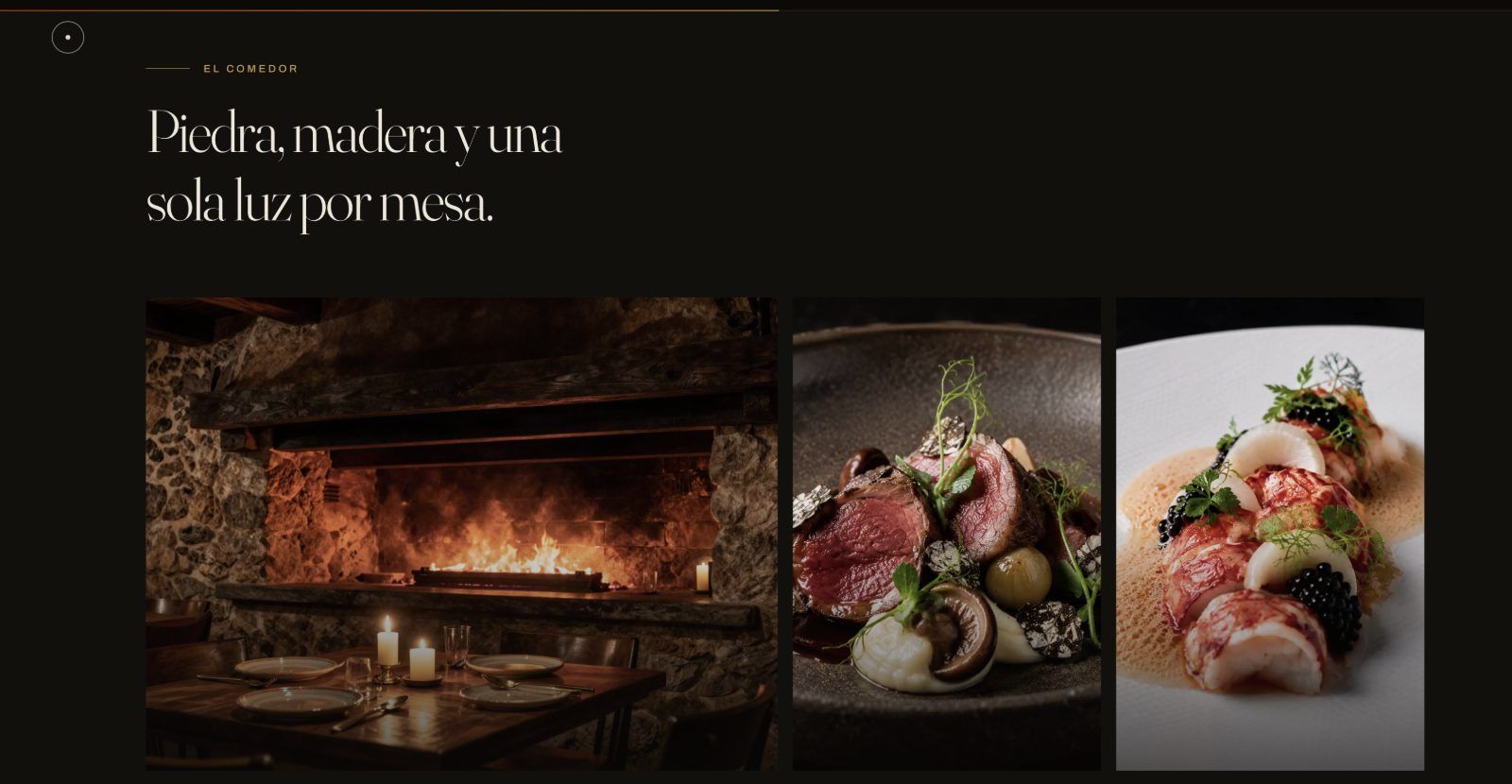 Sección de la sala en la web de El Comedor
