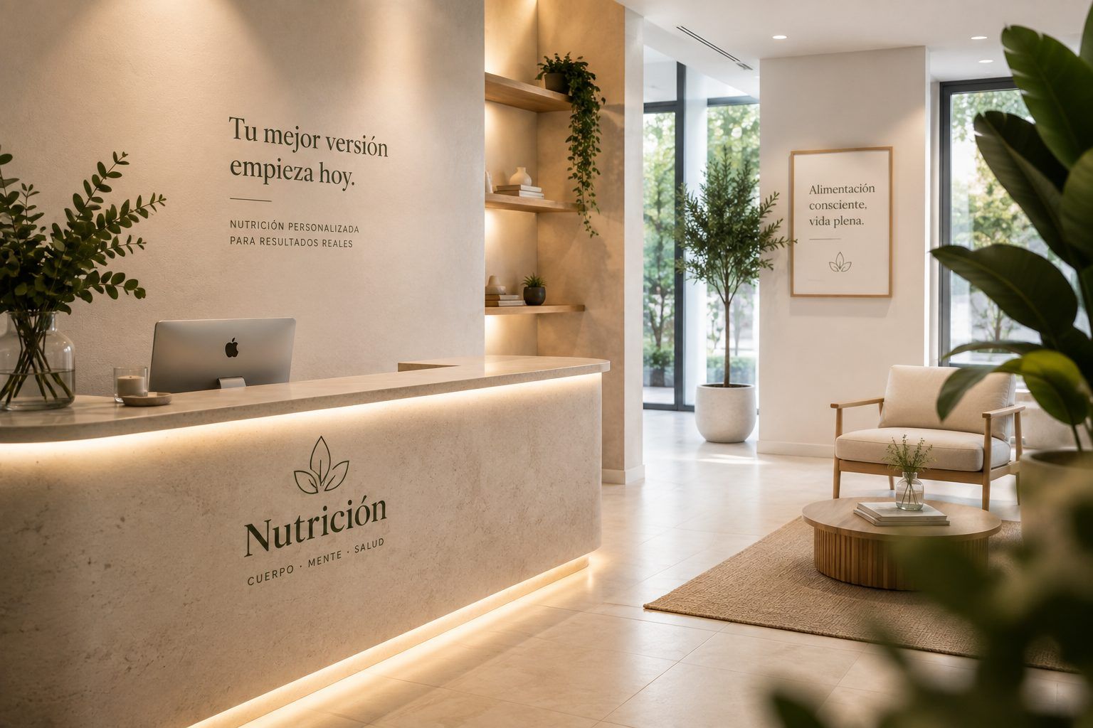 Recepción de la consulta de Nutrición Clara Lanuza
